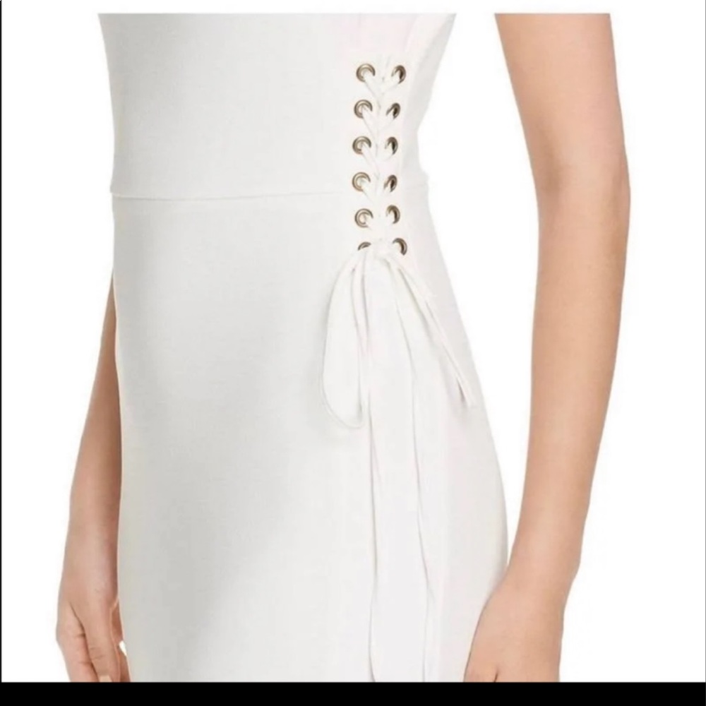 MIDI White sleeveless dress